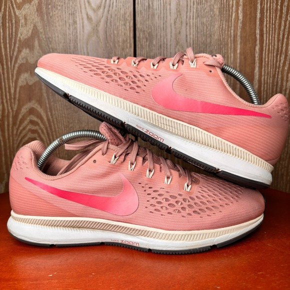 Nike Air Zoom Pegasus 34 Pink Running Shoes Women's‎ Sz 9.5 Athletic 880560-606